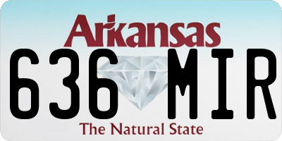 AR license plate 636MIR