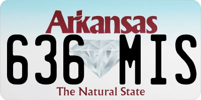 AR license plate 636MIS