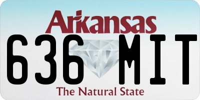 AR license plate 636MIT