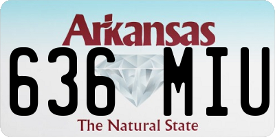 AR license plate 636MIU