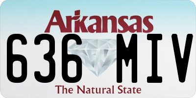 AR license plate 636MIV