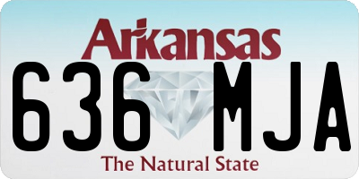 AR license plate 636MJA