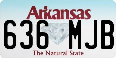 AR license plate 636MJB