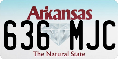 AR license plate 636MJC