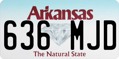 AR license plate 636MJD