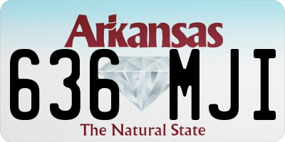 AR license plate 636MJI