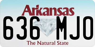 AR license plate 636MJO