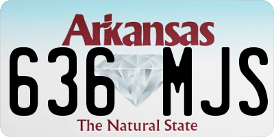 AR license plate 636MJS