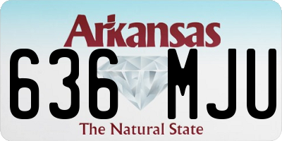 AR license plate 636MJU