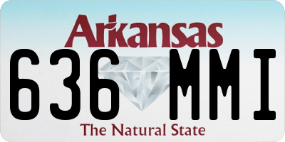 AR license plate 636MMI