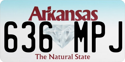 AR license plate 636MPJ