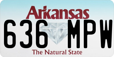 AR license plate 636MPW