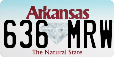 AR license plate 636MRW