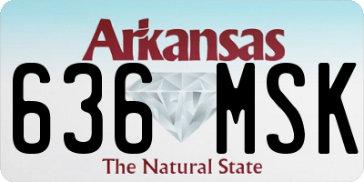 AR license plate 636MSK
