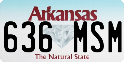 AR license plate 636MSM