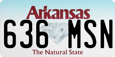 AR license plate 636MSN