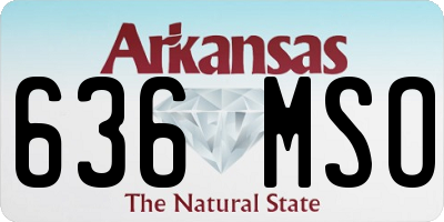 AR license plate 636MSO