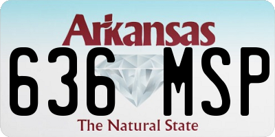 AR license plate 636MSP