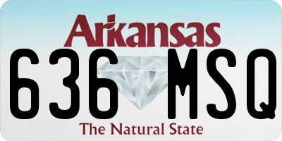 AR license plate 636MSQ