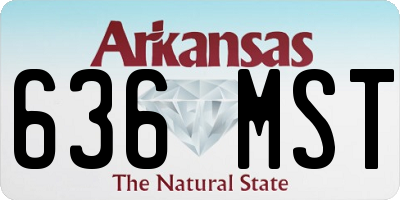 AR license plate 636MST