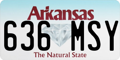 AR license plate 636MSY