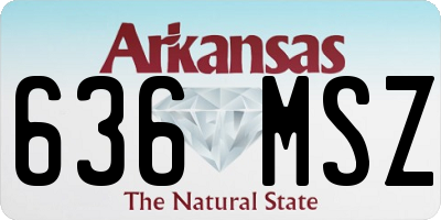 AR license plate 636MSZ