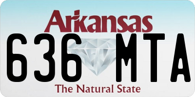 AR license plate 636MTA