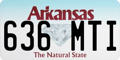 AR license plate 636MTI