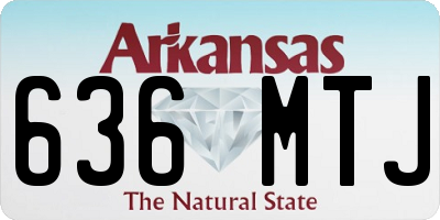 AR license plate 636MTJ