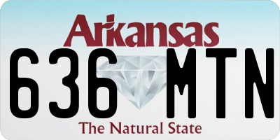 AR license plate 636MTN