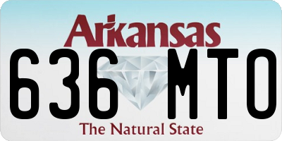 AR license plate 636MTO