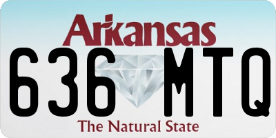 AR license plate 636MTQ
