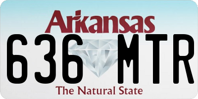 AR license plate 636MTR