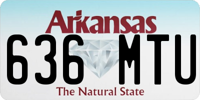AR license plate 636MTU