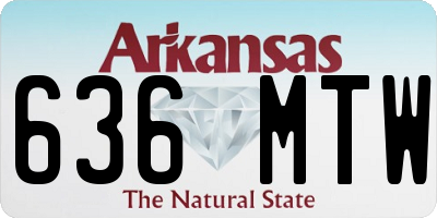 AR license plate 636MTW
