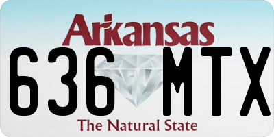 AR license plate 636MTX