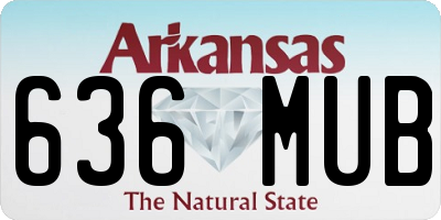 AR license plate 636MUB