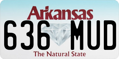 AR license plate 636MUD