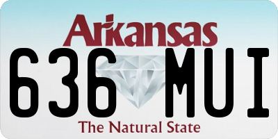 AR license plate 636MUI