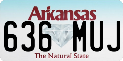 AR license plate 636MUJ