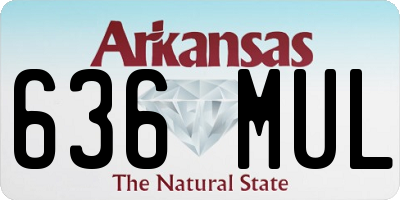 AR license plate 636MUL