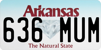 AR license plate 636MUM