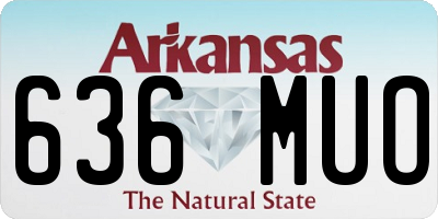 AR license plate 636MUO