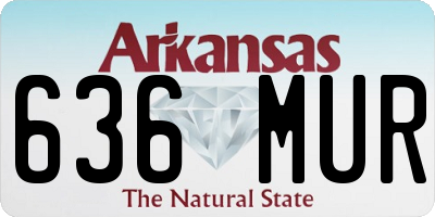 AR license plate 636MUR