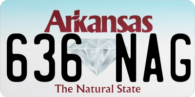 AR license plate 636NAG