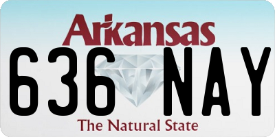 AR license plate 636NAY