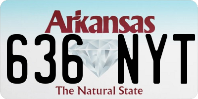 AR license plate 636NYT