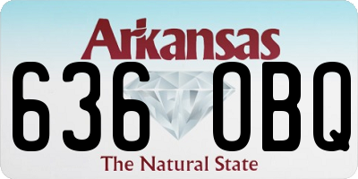 AR license plate 636OBQ