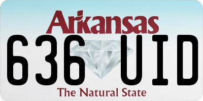 AR license plate 636UID