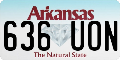 AR license plate 636UON
